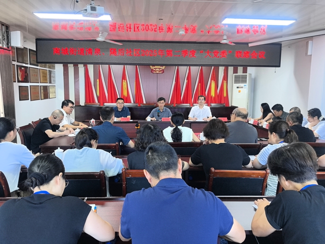 新羅區(qū)政協(xié)副主席、社區(qū)“大黨委”書記林勇超到南城街道清泉、隔后社區(qū)召開第二季度“大黨委”聯(lián)席會議