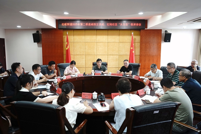 新羅區(qū)人大常委會副主任李建軍帶隊(duì)赴北城街道召開閩西交易城、紅梅社區(qū)2025年第二季度“大黨委”聯(lián)席會議